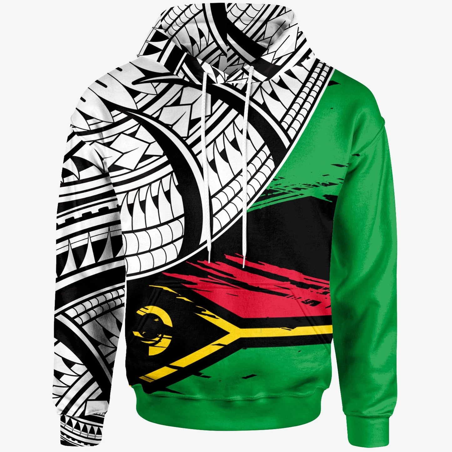 Vanuatu Hoodie Vanuatu Flag Style With Claw Pattern