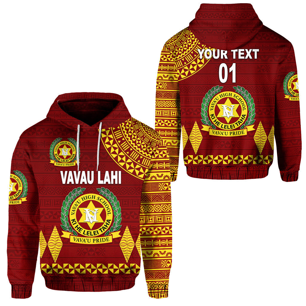(VAVAU LAHI) Tonga Vava'u High School Hoodie Simple Style Maroon