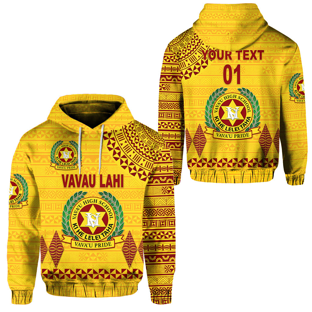 (VAVAU LAHI) Tonga Vava'u High School Hoodie Simple Style Yellow