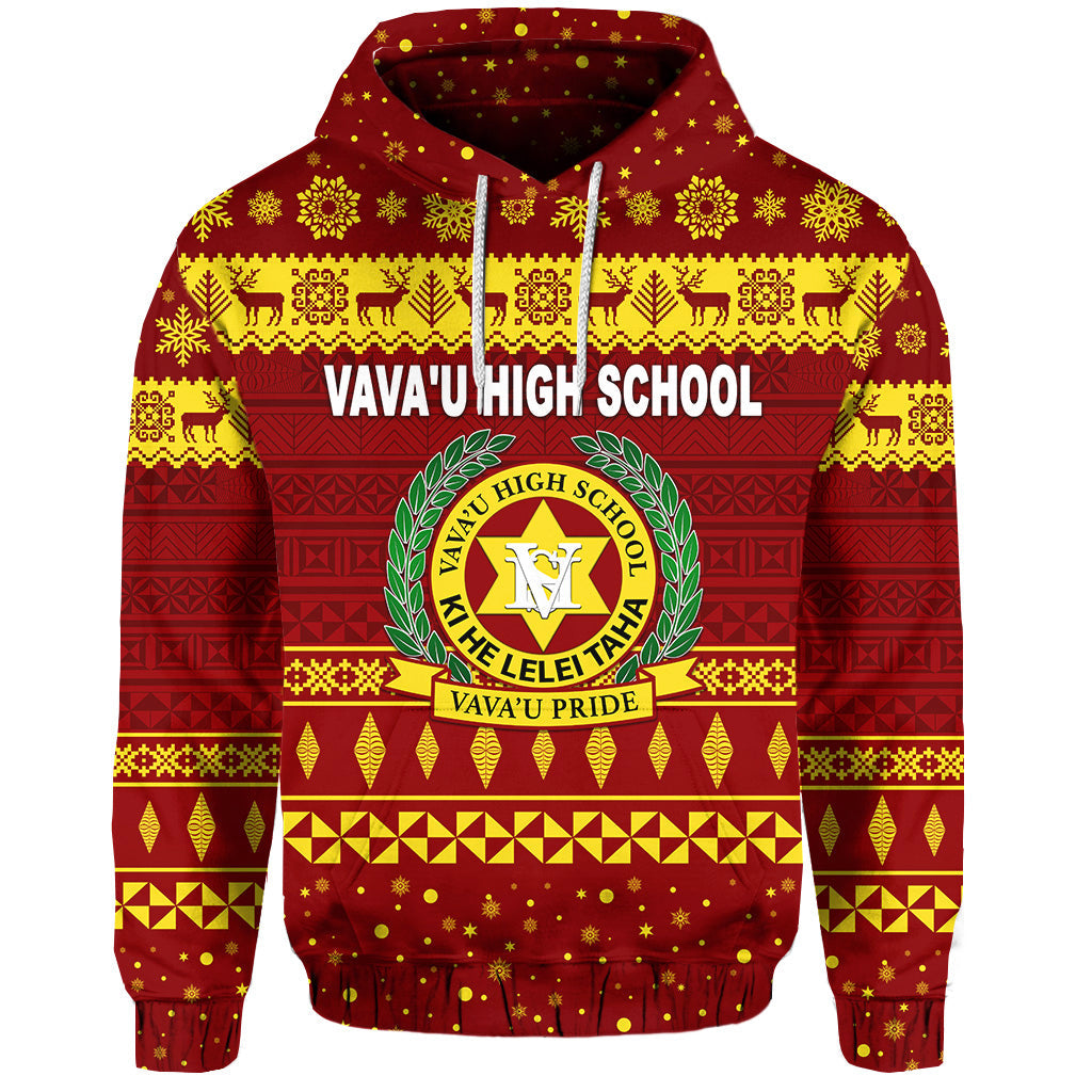 ( Personalised) Vava'u High School Christmas Hoodie Simple Style Maroon