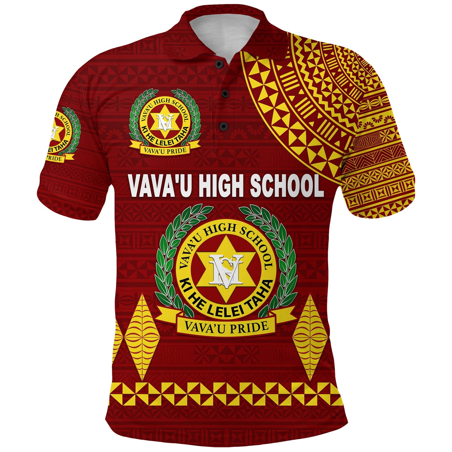Tonga Vava'u High School Polo Shirt Simple Style - Maroon