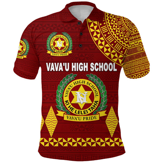 Tonga Vava'u High School Polo Shirt Simple Style - Maroon