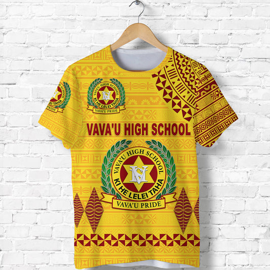Tonga Vava'U High School T Shirt Simple Style - Yellow
