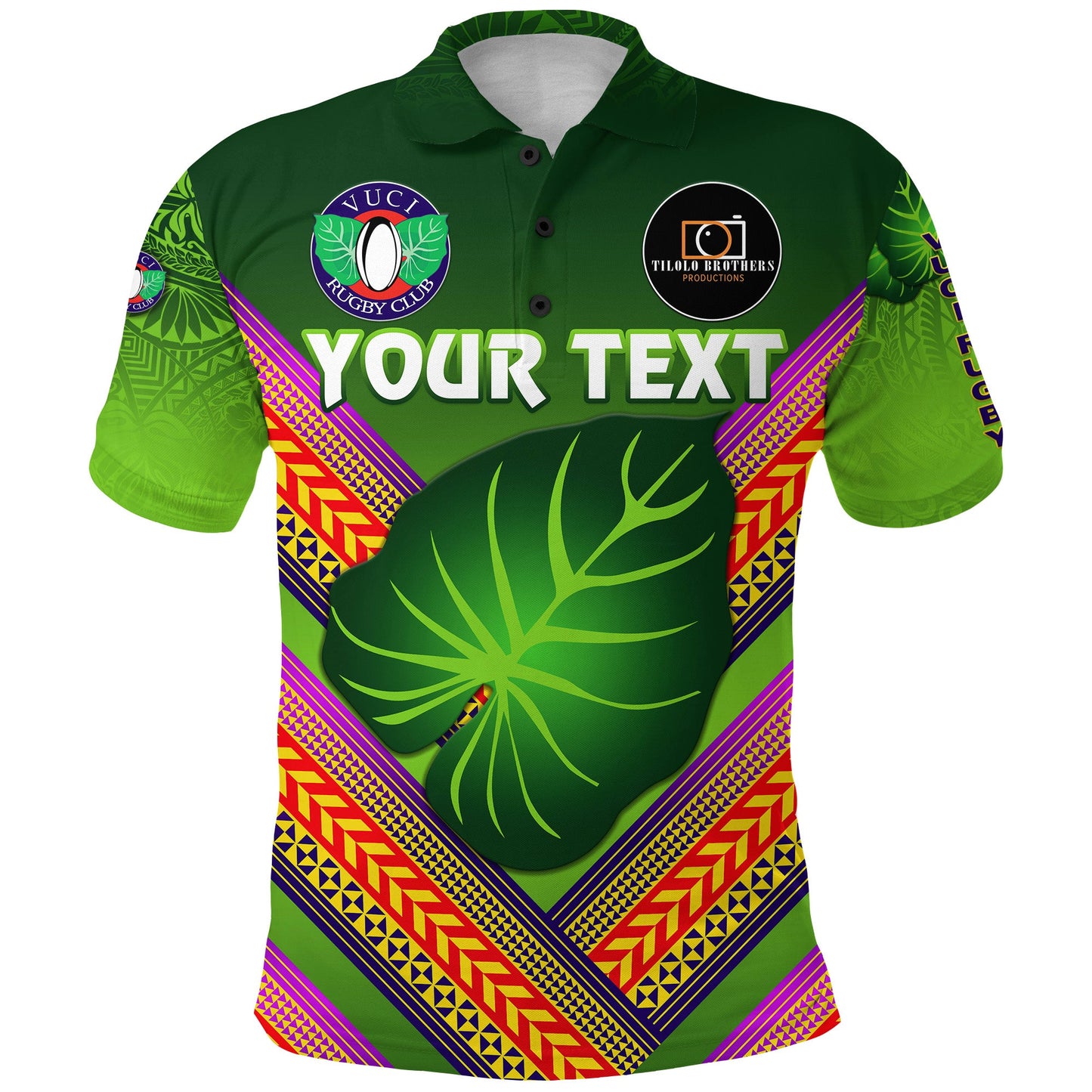 Custom Personalised Fiji Vuci Rugby Club Polo Shirt Creative Style - Green