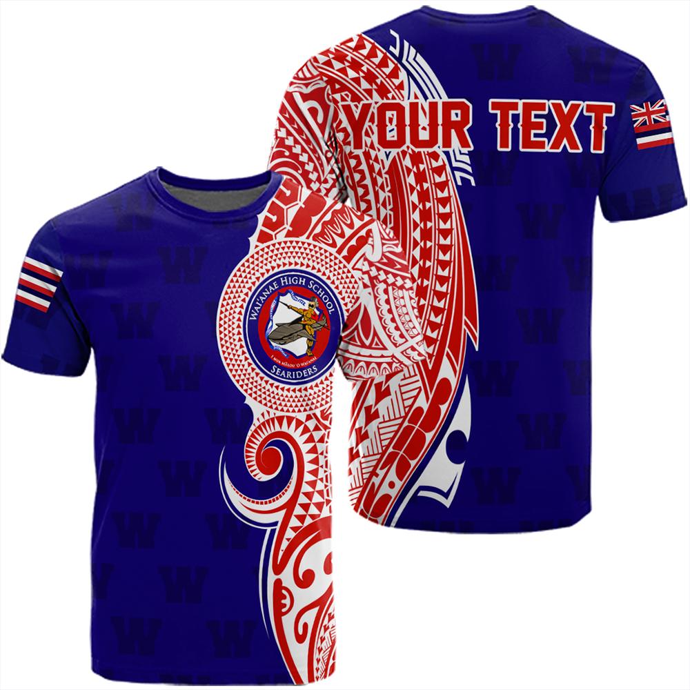 Personalized Hawaii - Waianae High Tribal Kakau T-Shirt - Ah