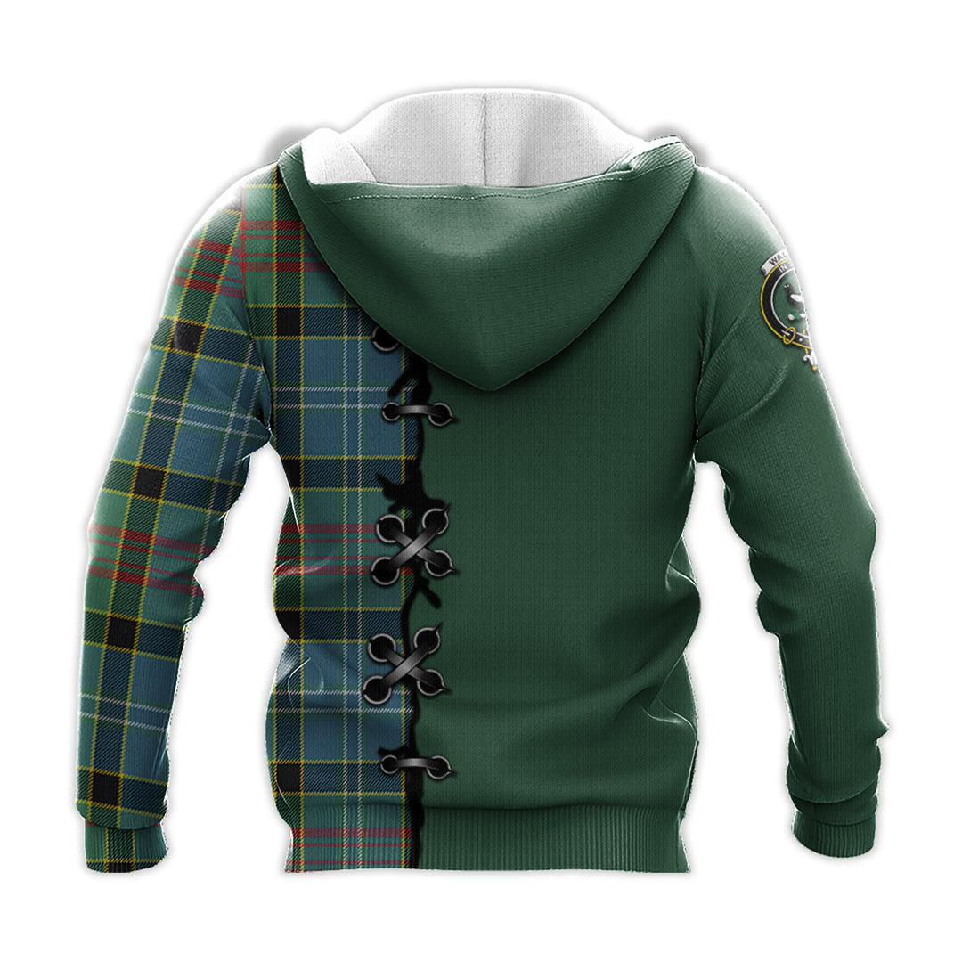 Printivon Walkinshaw Tartan Hoodie Lion Rampant And Celtic Thistle Style
