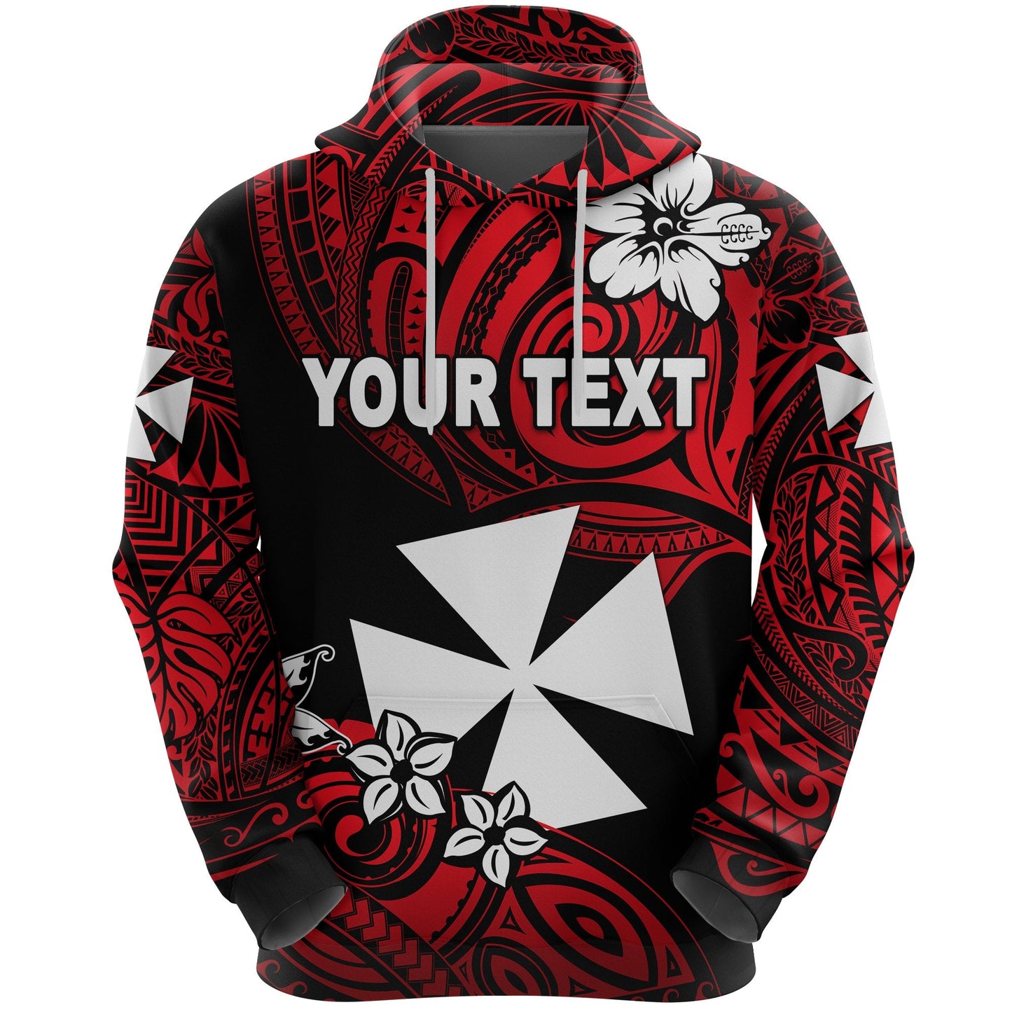 Custom Text Wallis and Futuna Rugby Hoodie Unique Vibes