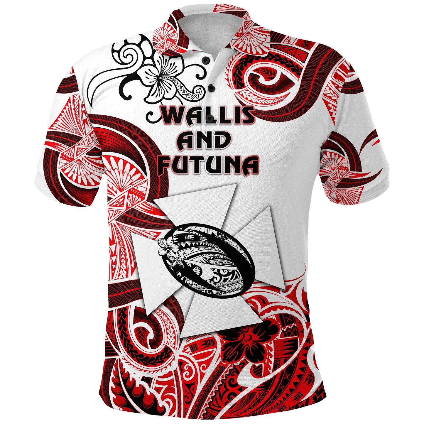 Wallis and Futuna Polynesian Polo Shirt Unique Style - White