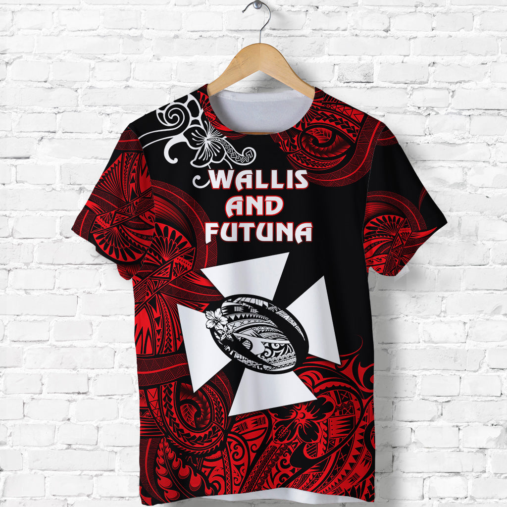 Wallis and Futuna Polynesian T Shirt Unique Style Red