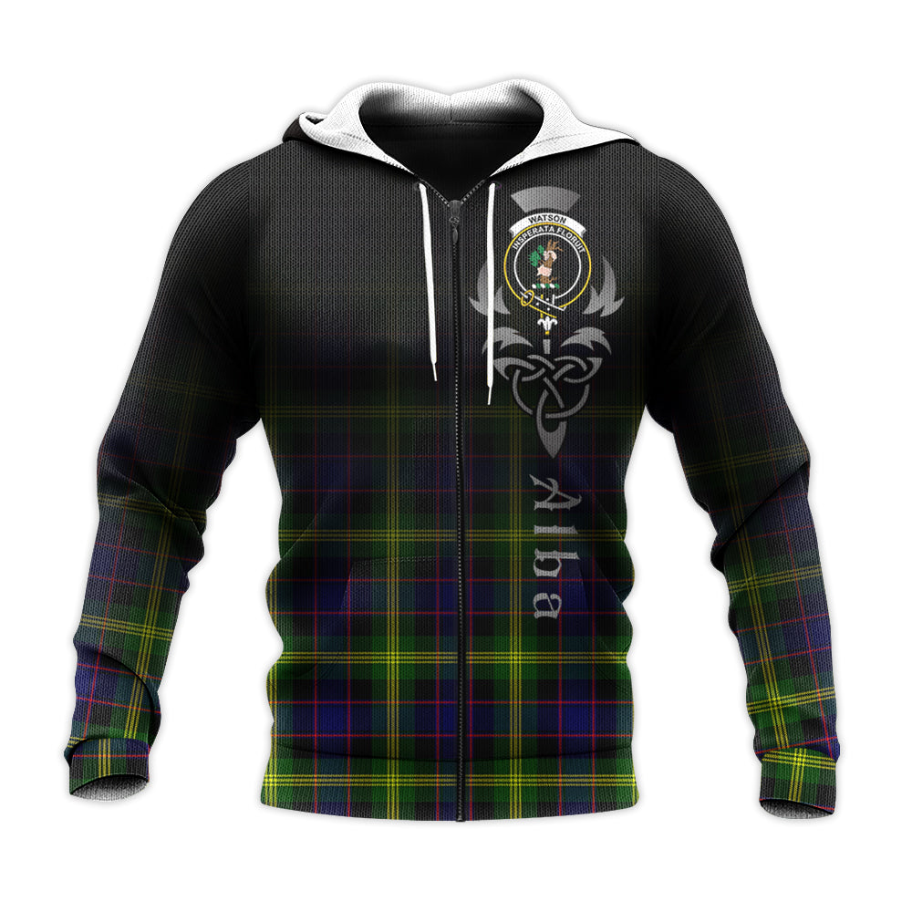 Printivon Watson Modern Tartan Crest Alba Celtic Hoodie