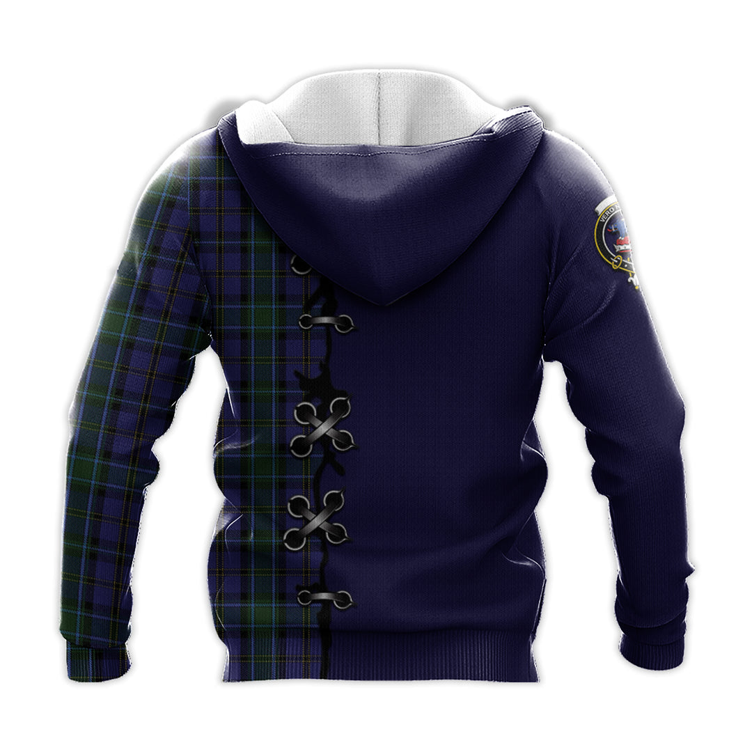 Printivon Weir Tartan Hoodie Lion Rampant And Celtic Thistle Style