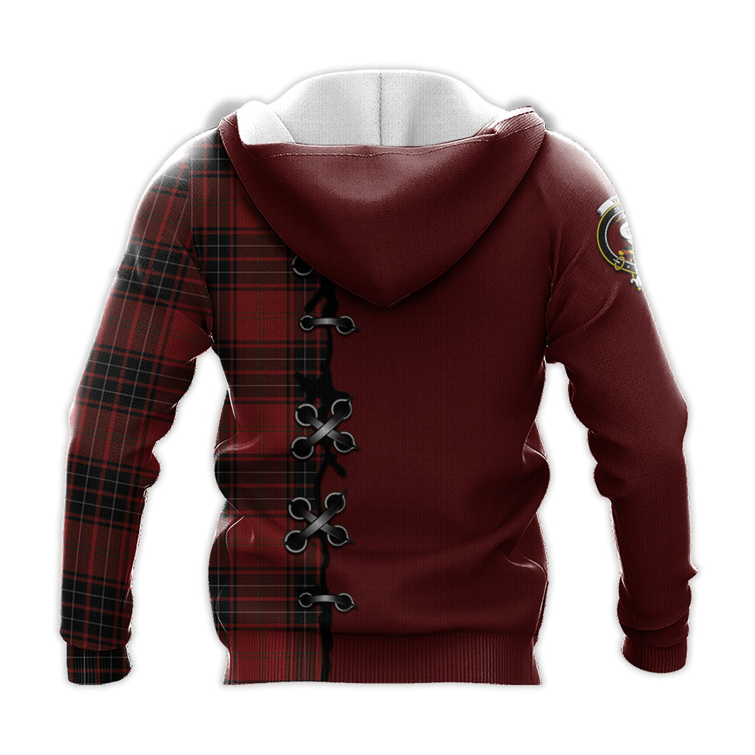 Printivon Wemyss Tartan Hoodie Lion Rampant And Celtic Thistle Style