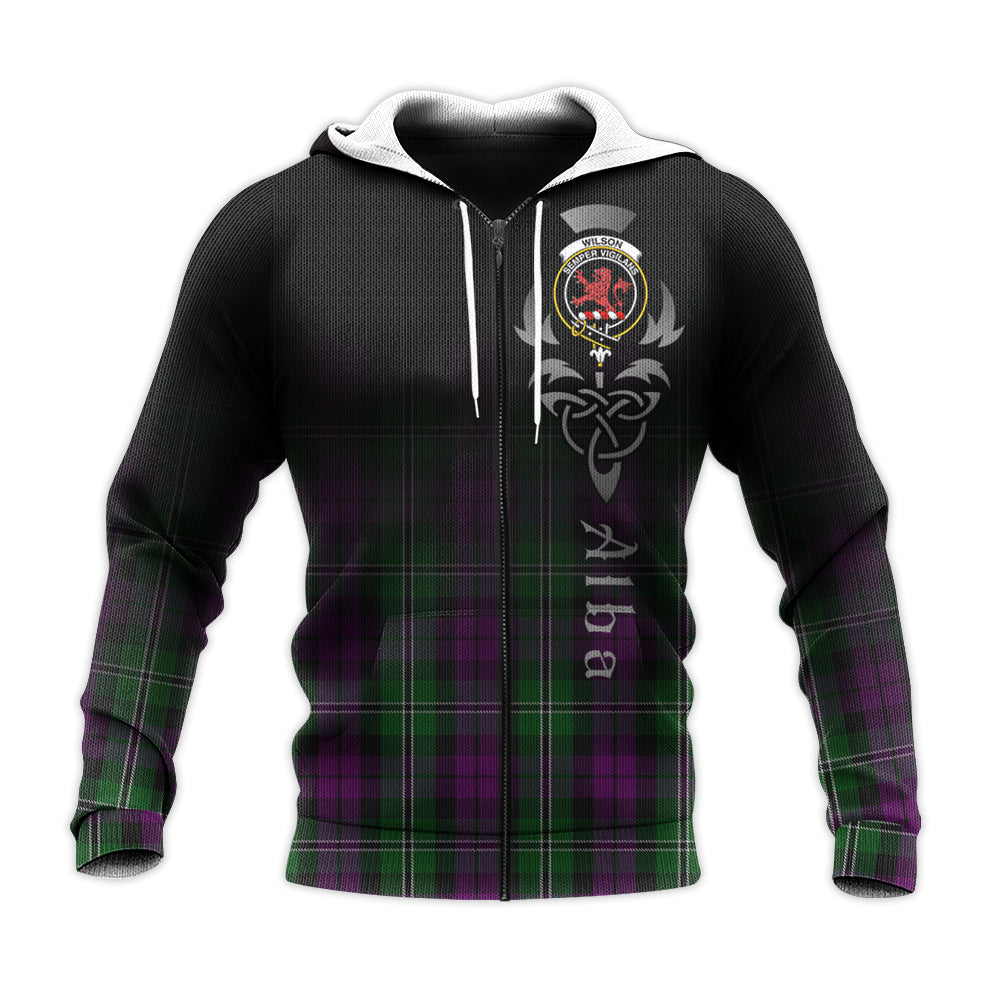 Printivon Wilson Tartan Crest Alba Celtic Hoodie