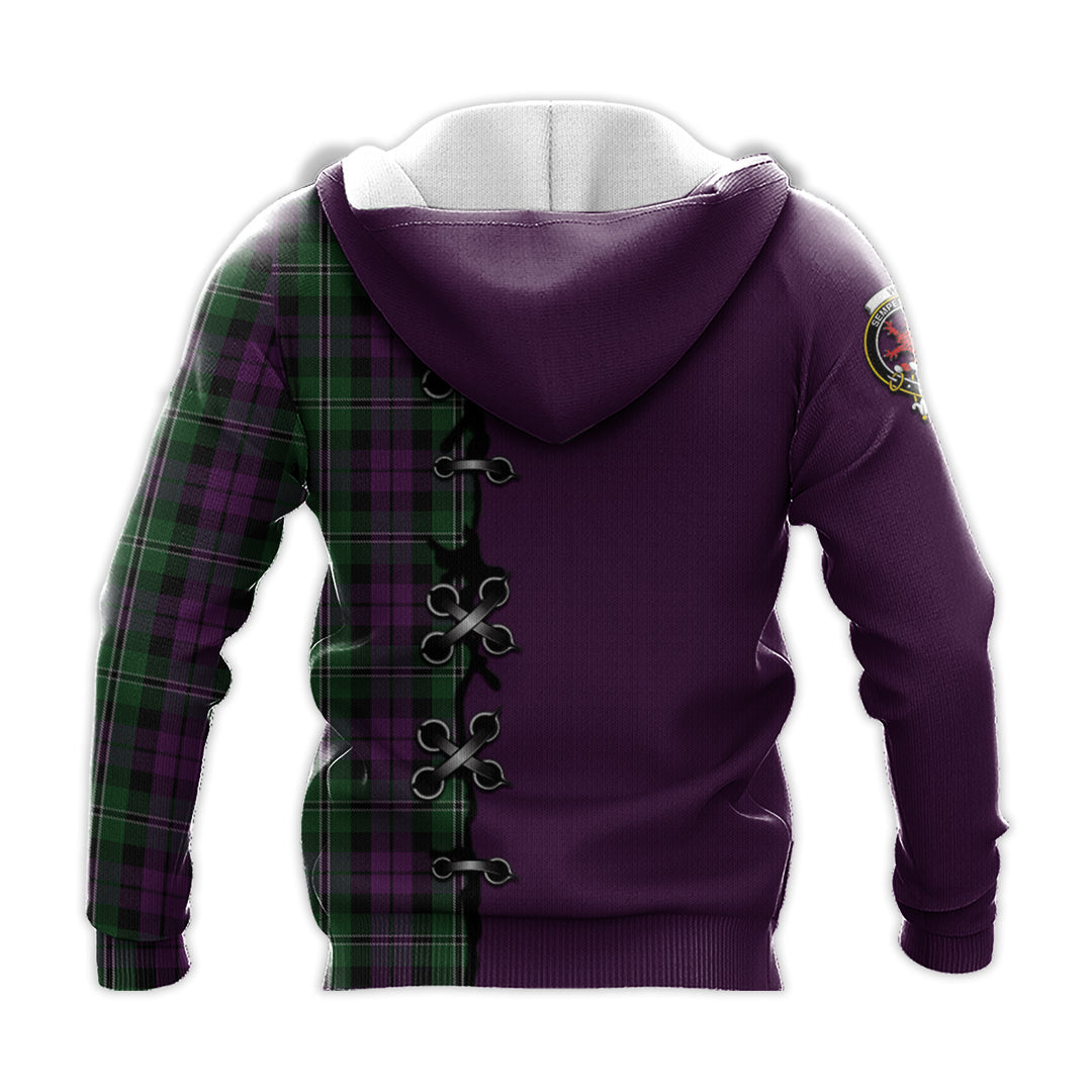 Printivon Wilson Tartan Hoodie Lion Rampant And Celtic Thistle Style