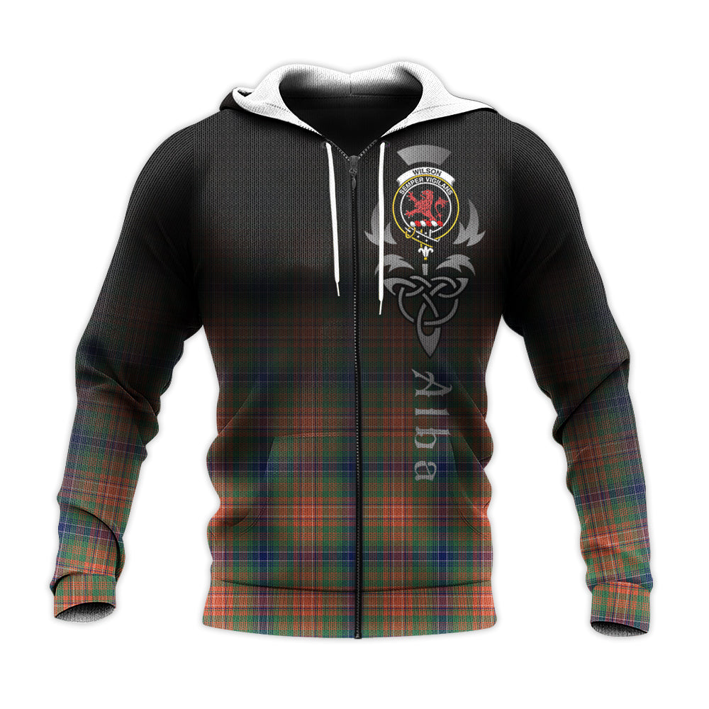 Printivon Wilson Ancient Tartan Crest Alba Celtic Hoodie