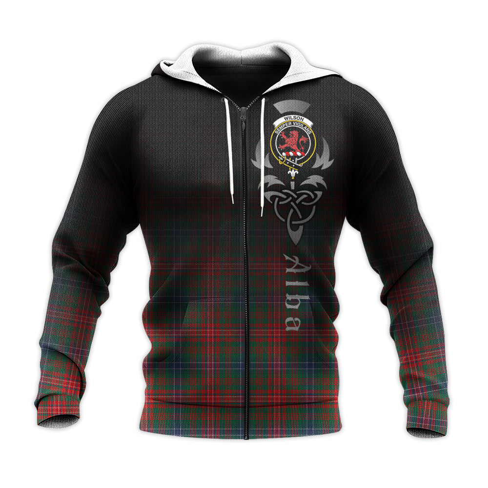 Printivon Wilson Modern Tartan Crest Alba Celtic Hoodie