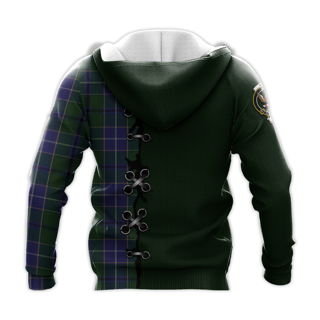 Printivon Wishart Hunting Tartan Hoodie Lion Rampant And Celtic Thistle Style
