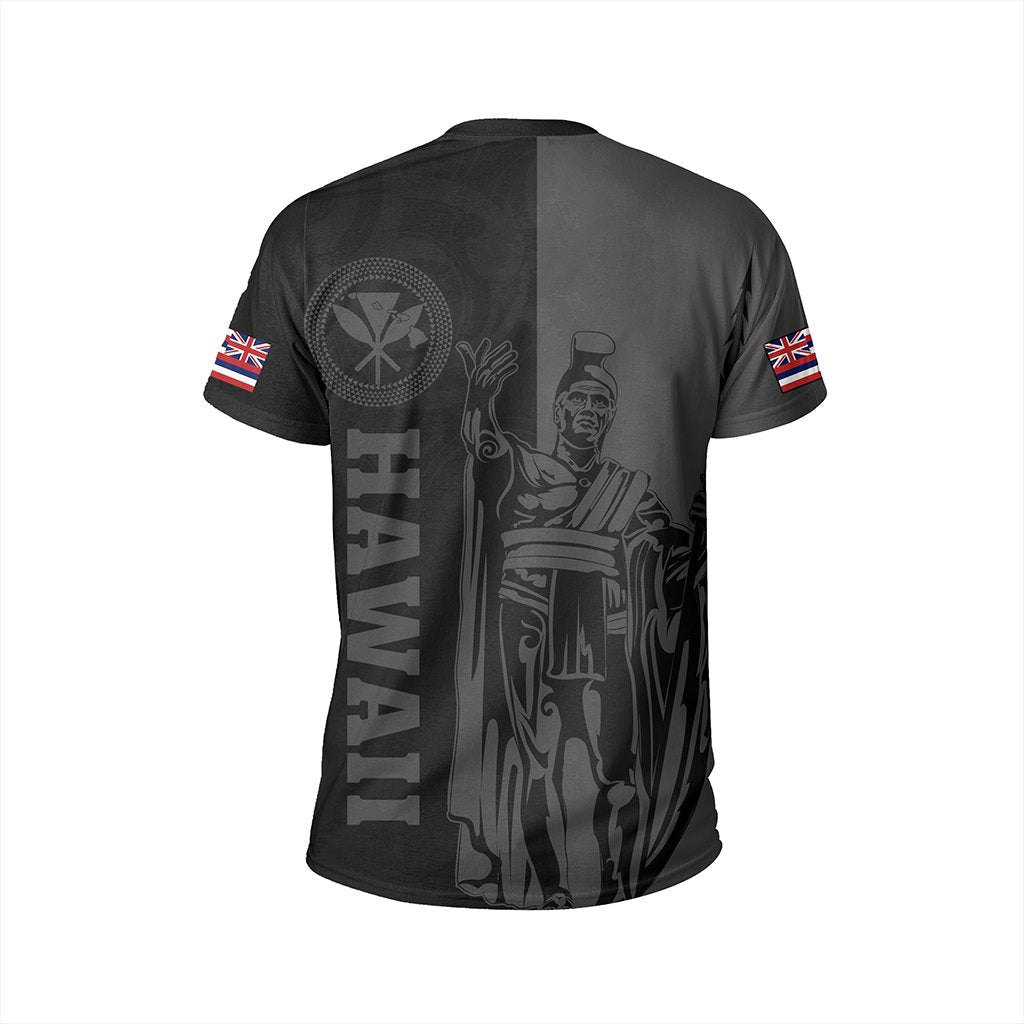 Hawaii King Polynesian T-Shirt - Lawla Style Gray - Ah