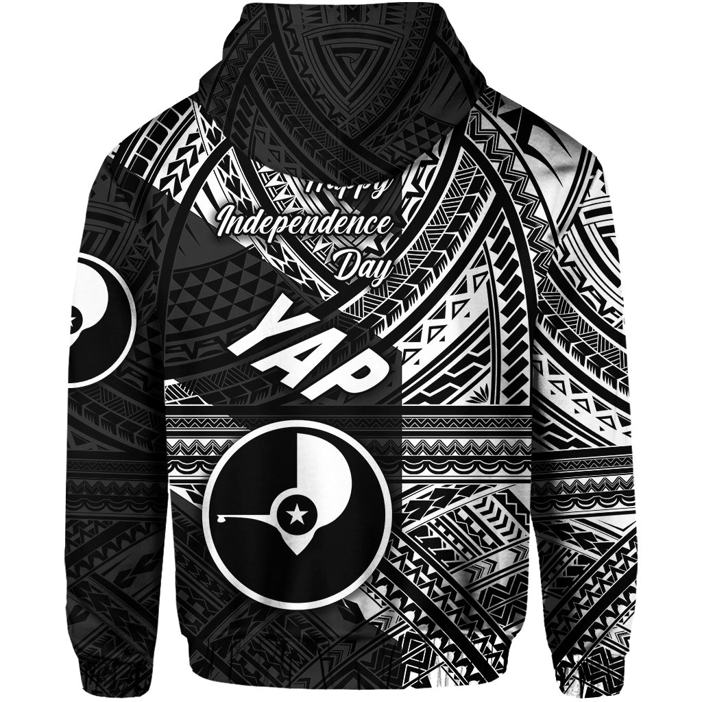 FSM Yap Zip Hoodie Happy Independence Day Original Vibes Black