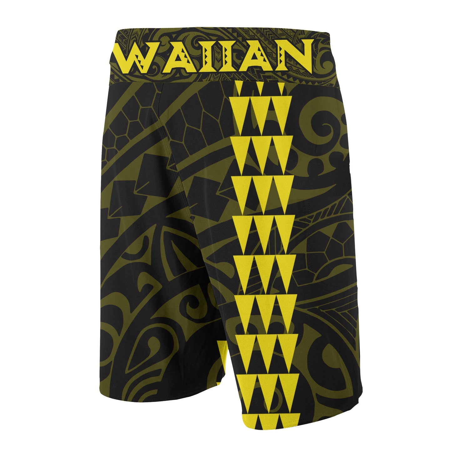 Hawaii Polynesian Warrior Board Shorts Yellow V.2