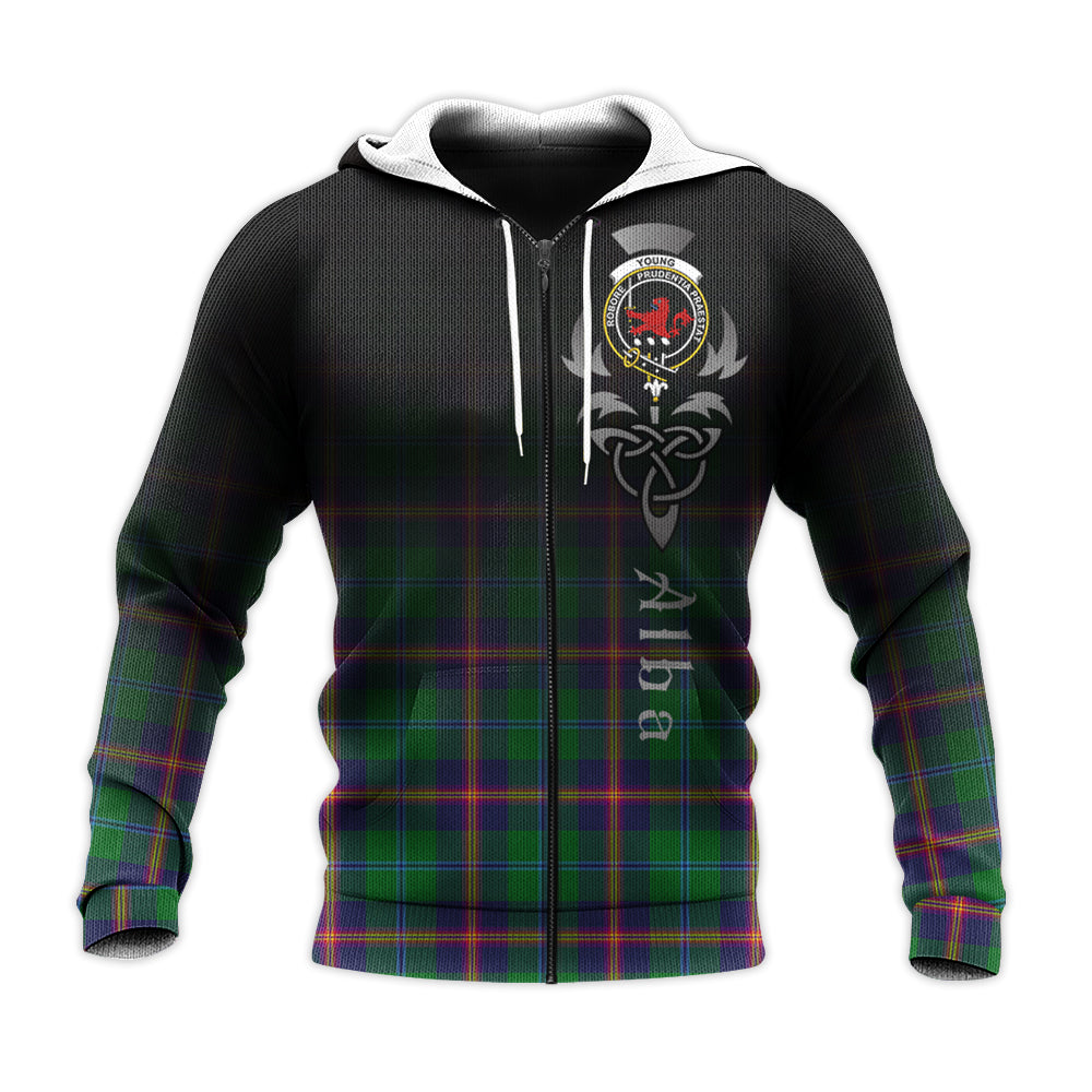 Printivon Young Modern Tartan Crest Alba Celtic Hoodie
