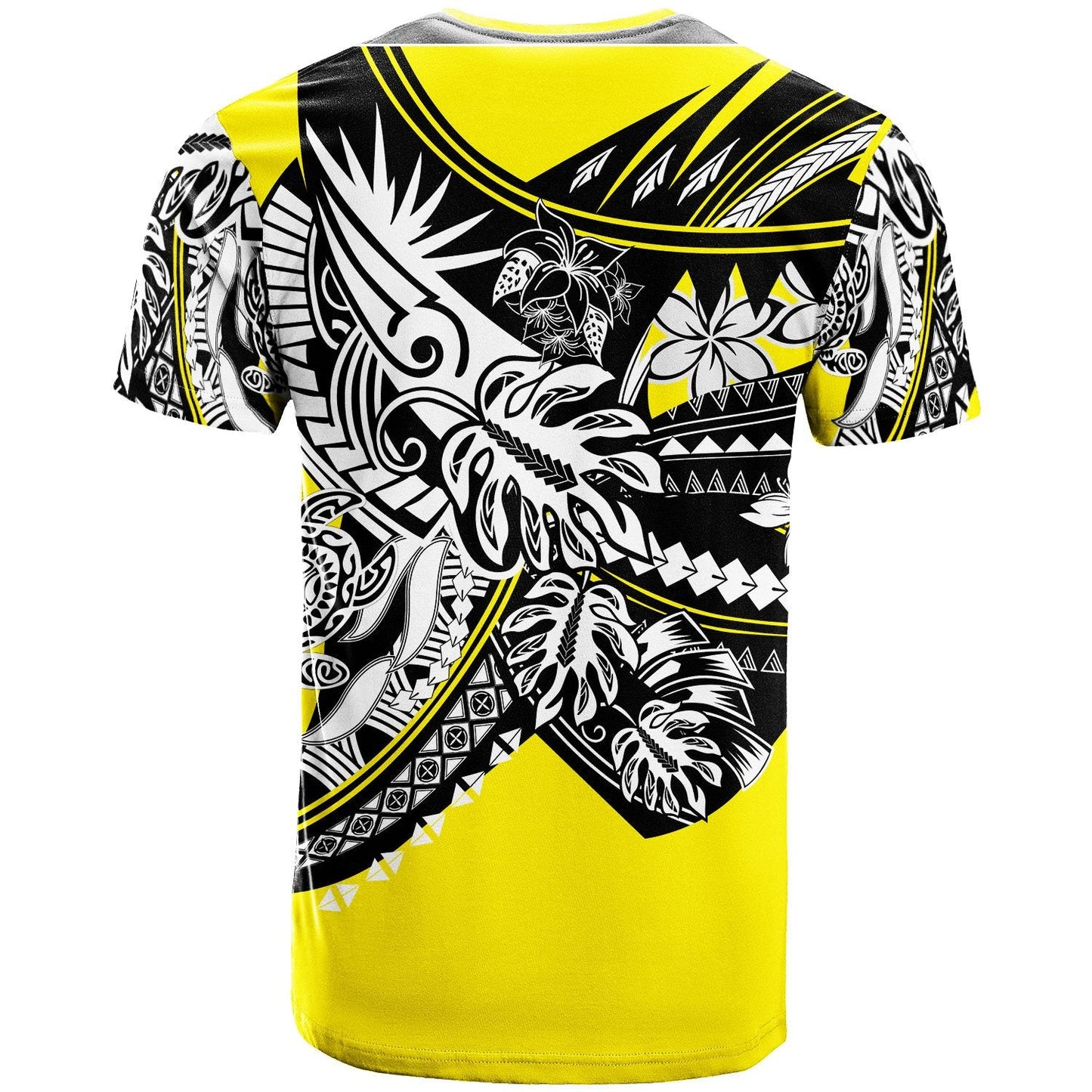 Fiji T Shirt Tribal Jungle Yellow Pattern