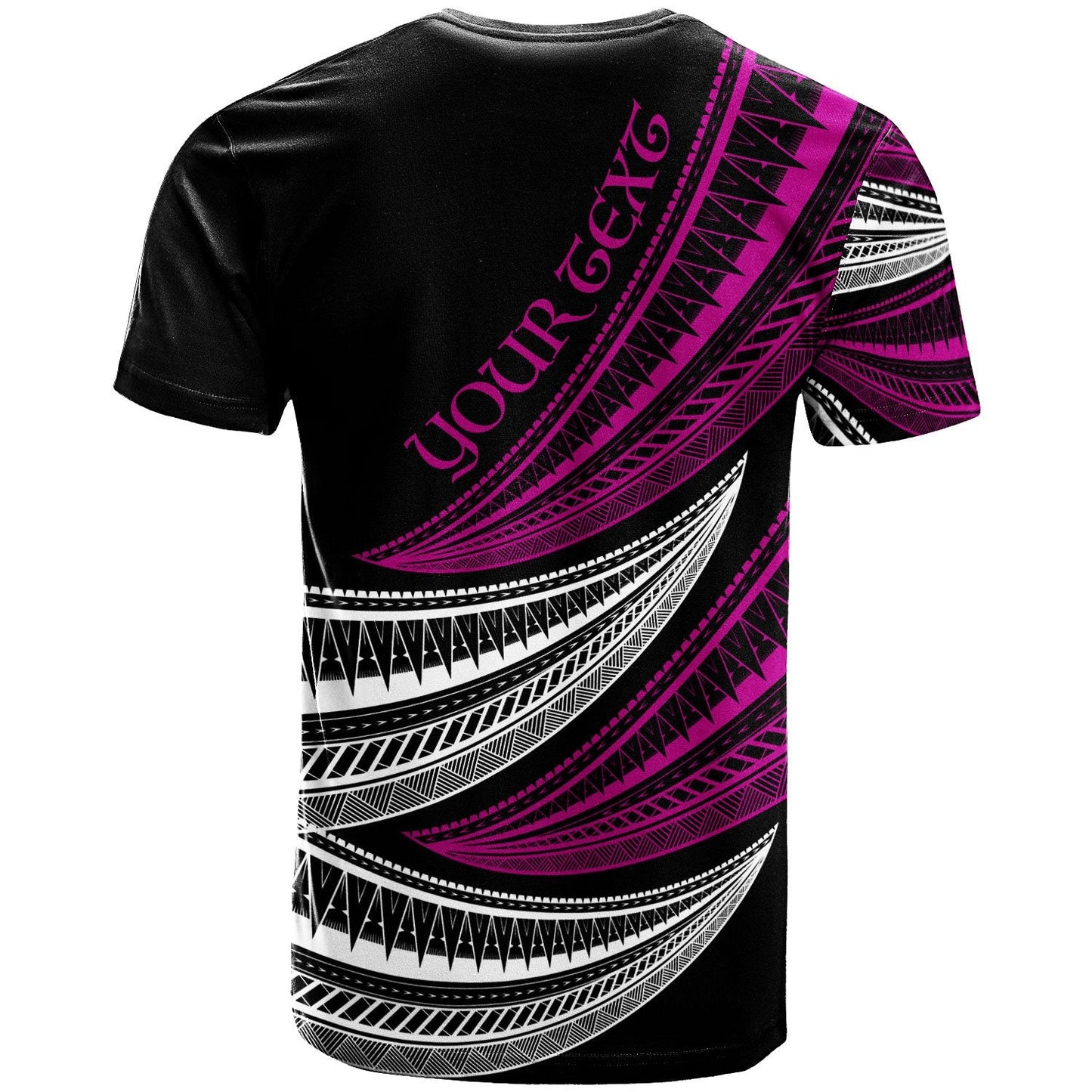 Chuuk Custom Personalised T Shirt Wave Pattern Alternating Purple Color