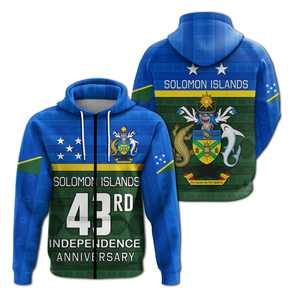 Solomon Islands 43rd Independence Anniversary Zip Hoodie