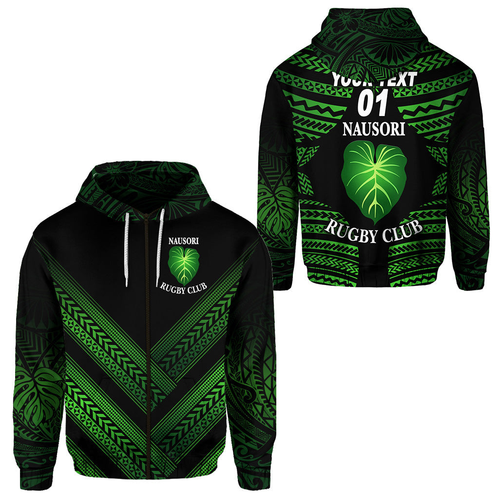 ( Personalised) Fiji Nausori Rugby Zip Hoodie Creative Style, Text And Number