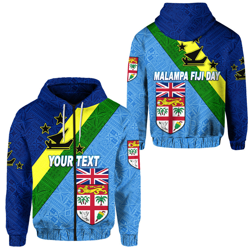 ( Personalised) Vanuatu Malampa And Fiji Day Zip Hoodie Simple Style