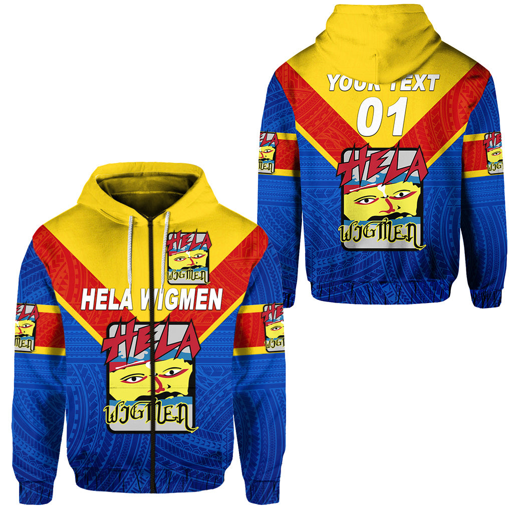 ( Personalised) Papua New Guinea Hela Wigmen Zip Hoodie Rugby Original Style, Text And Number
