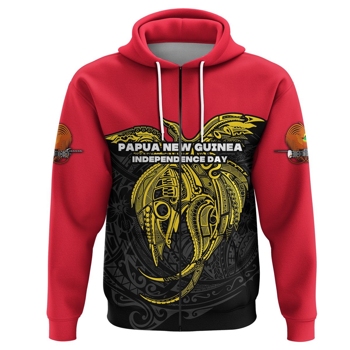 Papua New Guinea Zip Hoodie Independence Day Simple Style