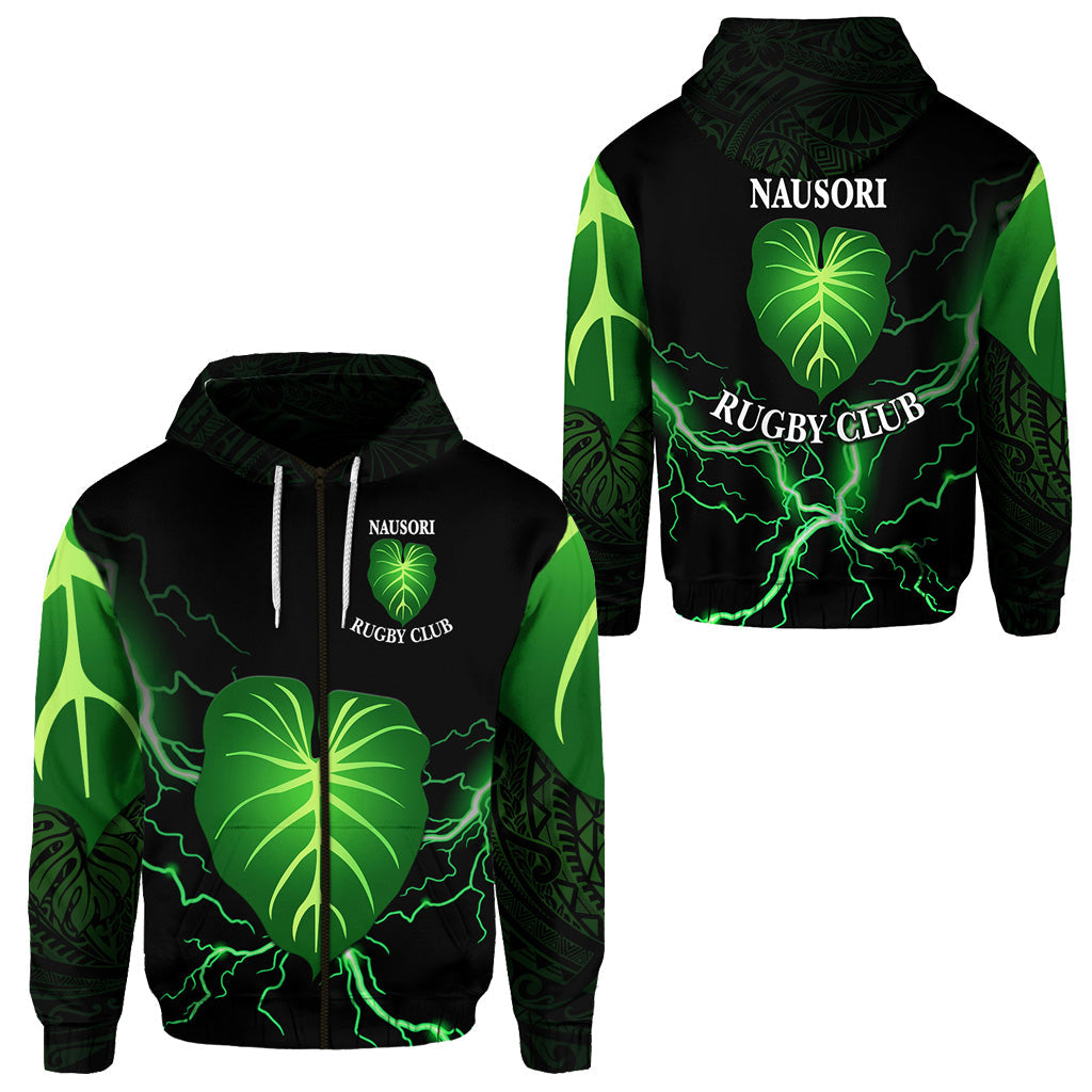 Fiji Nausori Rugby Zip Hoodie Simple Style
