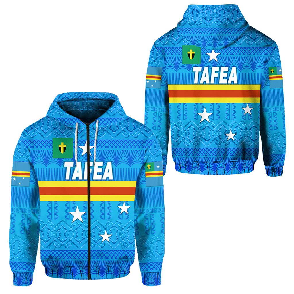 Tafea Province Zip Hoodie Vanuatu Pattern Traditional Style