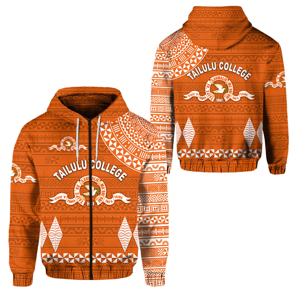 Tonga Tailulu College Zip Hoodie Simple Style