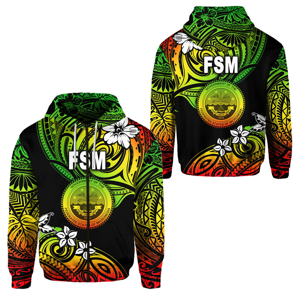 Federated States of Micronesia Zip Hoodie Unique Vibes Reggae