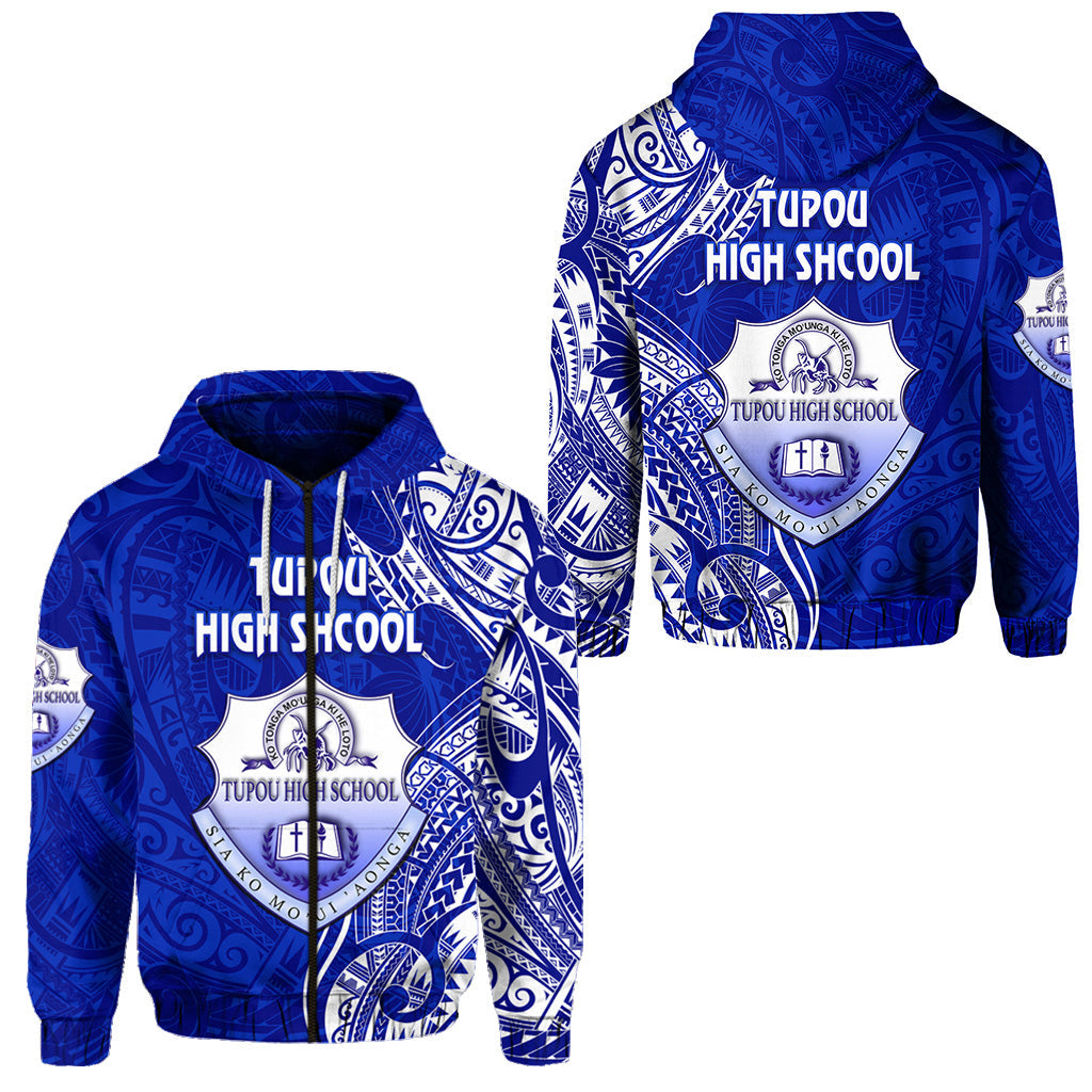 Tonga Tupou High School Zip Hoodie Simple Vibes