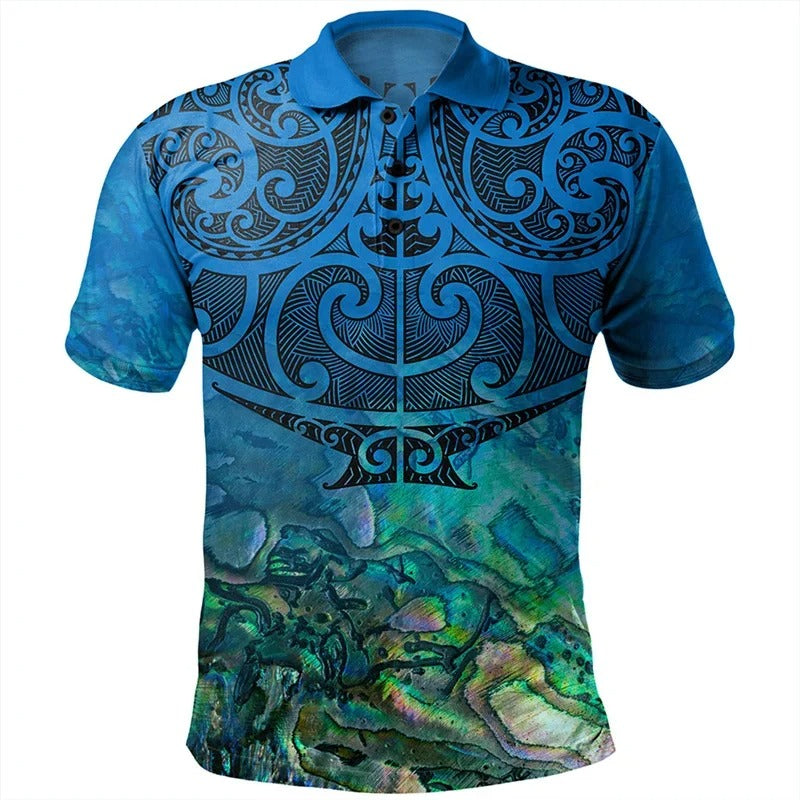 New Zealand Tattoo Polo Shirt NZ 3D Printed Shirt All Over Print