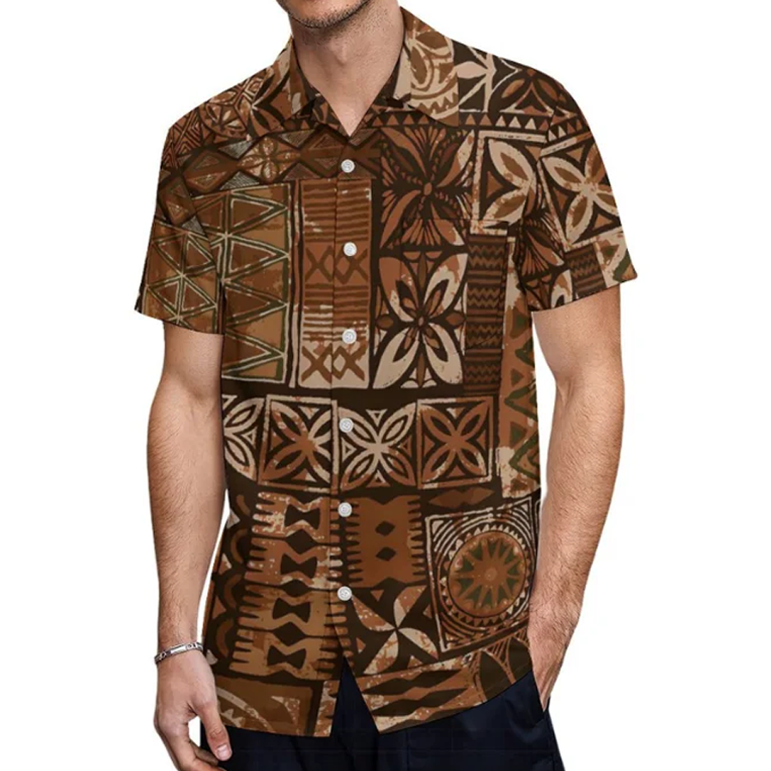 Polynesian New Ladies Puletasi Custom Matching Men'S Shirt Samoa Vintage Samoa Couple Set