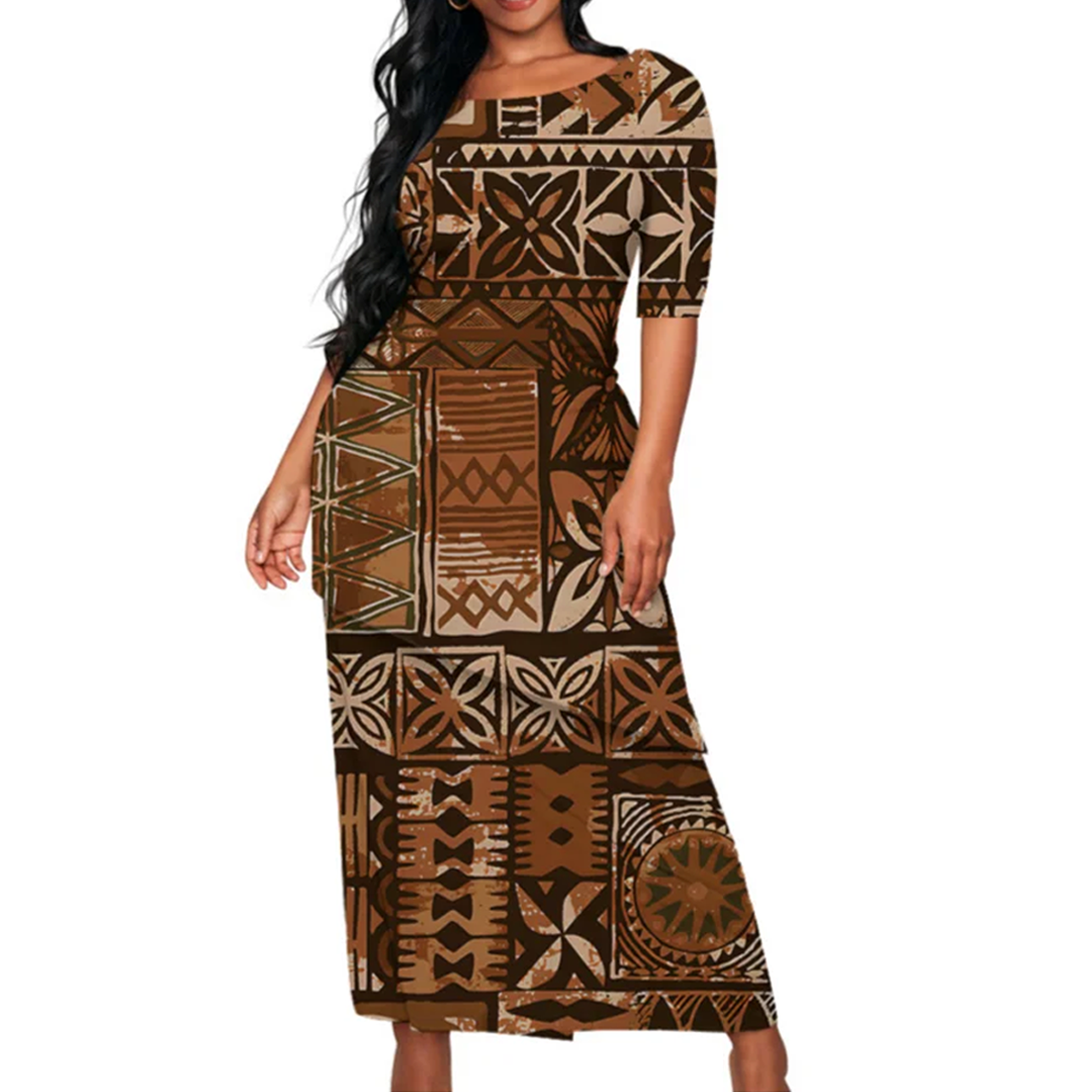 Polynesian New Ladies Puletasi Custom Matching Men'S Shirt Samoa Vintage Samoa Couple Set