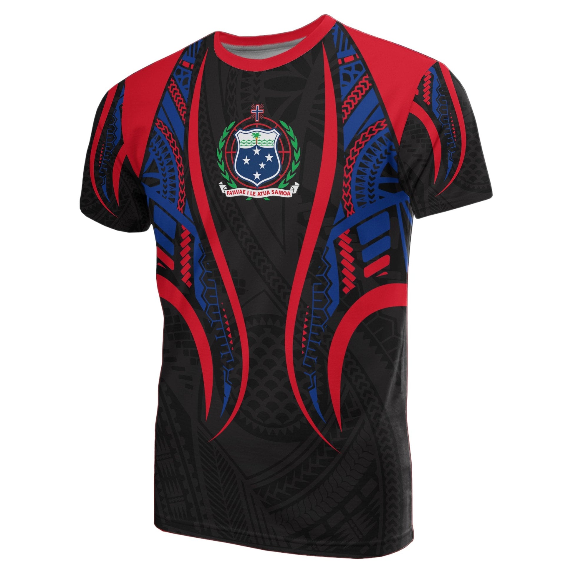 Samoa T - Shirt - Samoa Coat Of Arms Polynesian Stylized