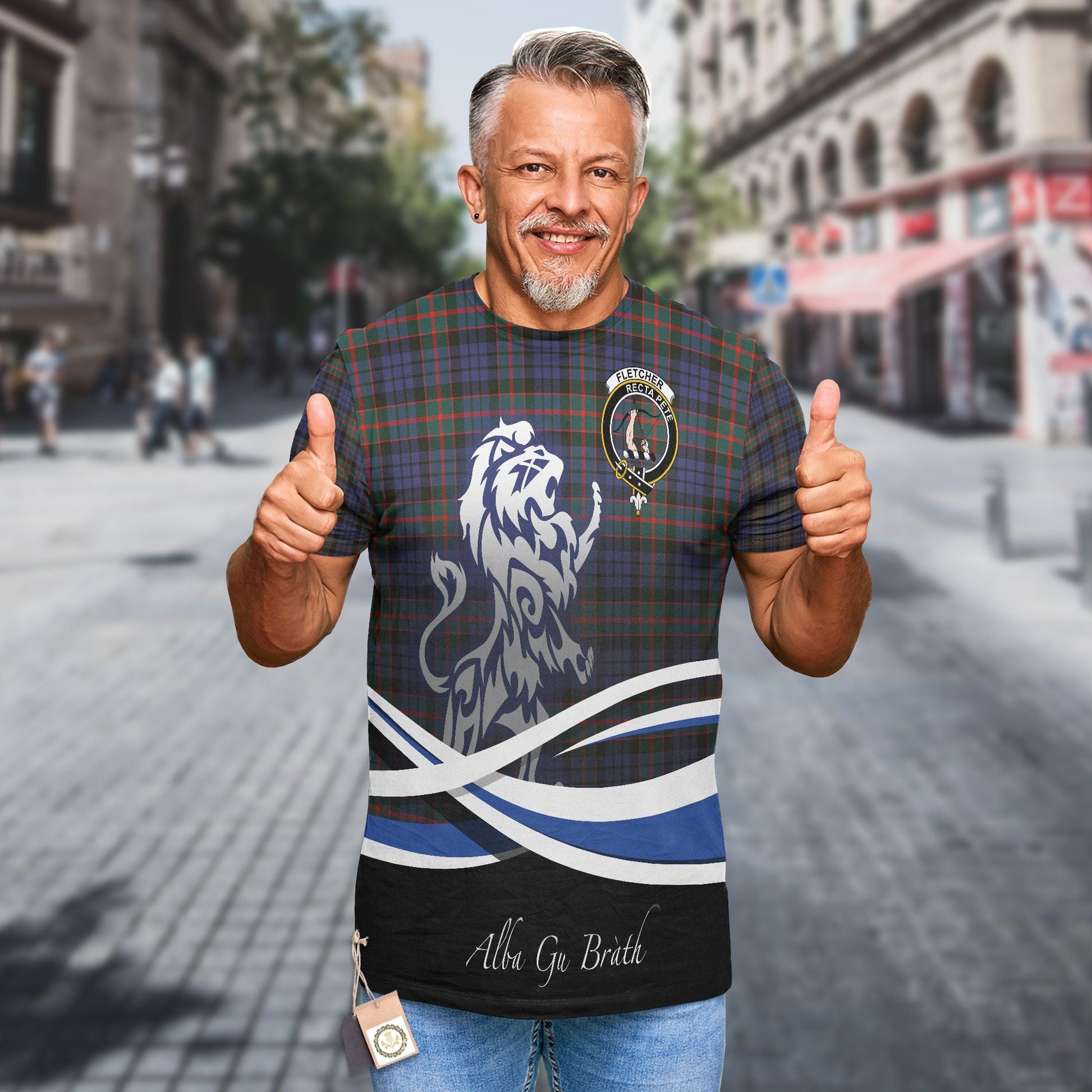 Printivon Fletcher Clan Crest Alba Gu Brath T Shirt Scotland Gift