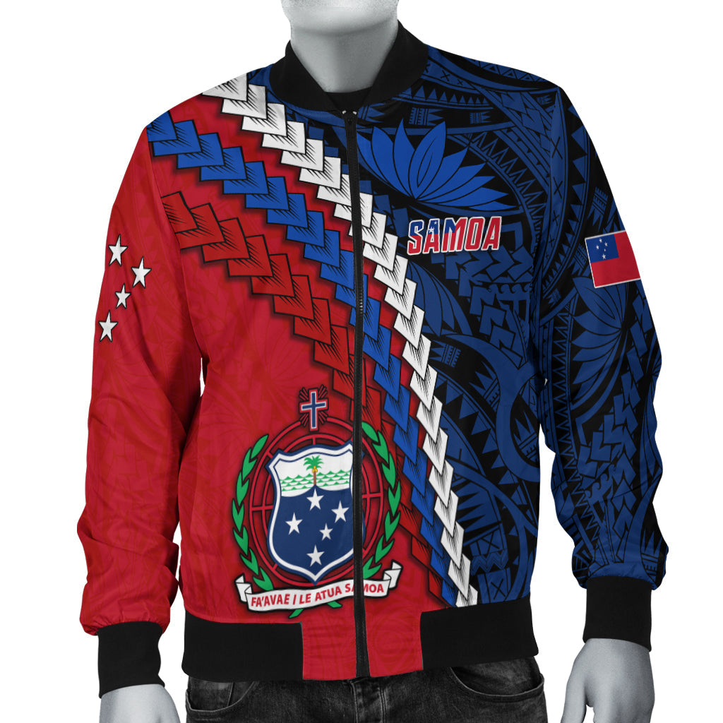 Samoa Polynesian Men Bomber Jacket Quotes