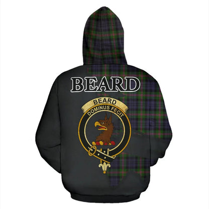 Printivon Beard Clan Crest Tartan Zip Hoodie Royal