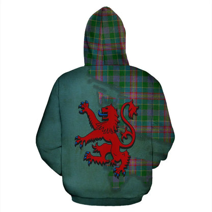 Printivon Ralston Tartan Lion Hoodie Zip Royal