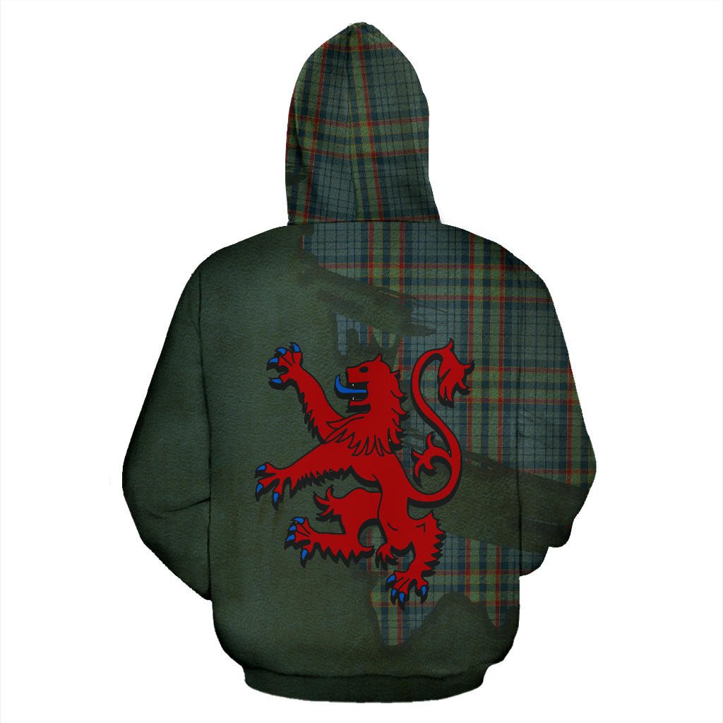 Printivon Ralston&Elliot Tartan Lion Hoodie Zip Royal