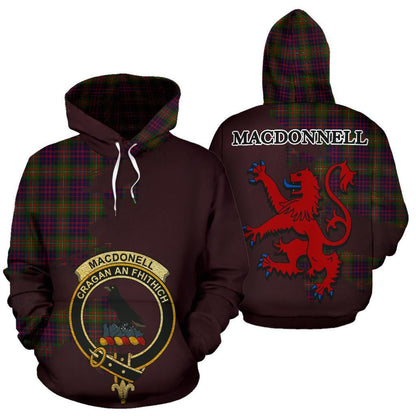 Printivon Macdonnell Of Glengarry Modern Clan Crest Tartan Hoodie Royal