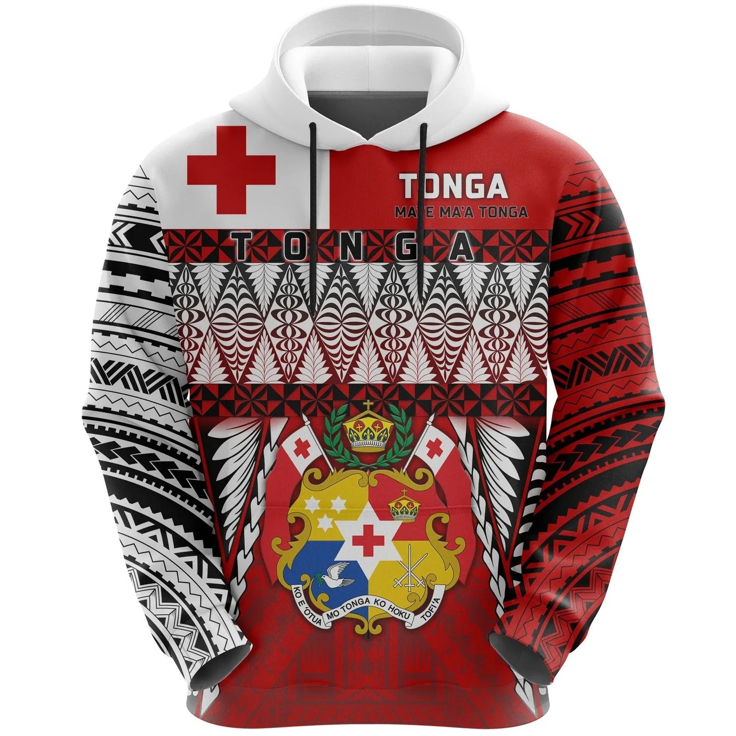 Tonga Hoodie Mate Ma'a Tonga Rugby Style