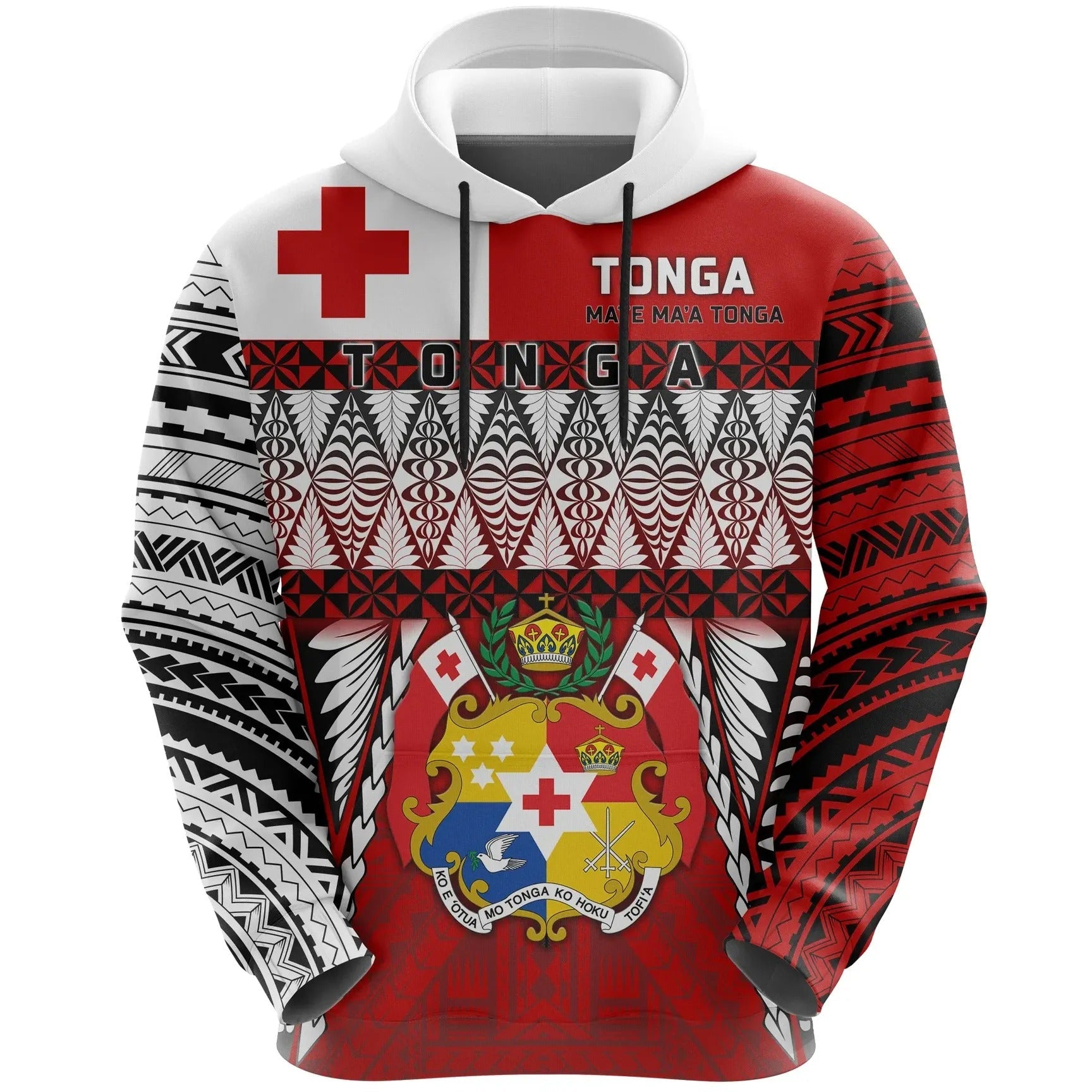 Tonga Hoodie Mate Ma'a Tonga Rugby Style