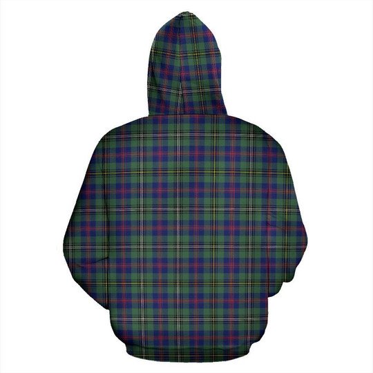Printivon Wood Tartan Clan Badge Hoodie